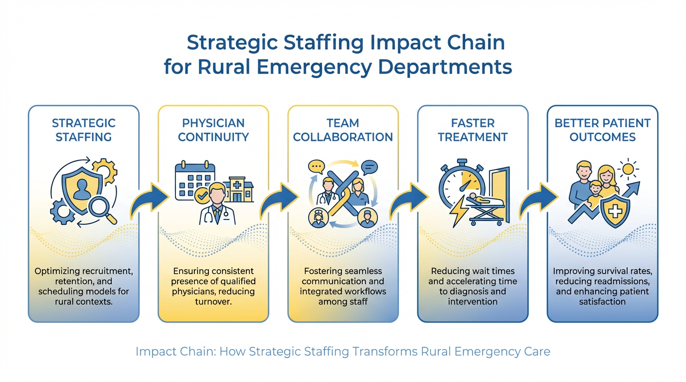 Strategic staffing impact chain for rural Emergency Departments